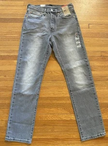 Levi's 501 Denim Original Button Fly Jeans Gray Men's 27x30 Medium Wash Stretch - Picture 1 of 10