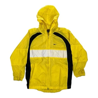 Chaqueta cortavientos vintage Nike niños jóvenes talla M 8-10 amarillo nailon Y2K  Foto 1 de 4