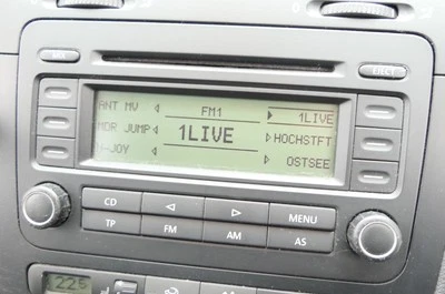 VW Golf 5 Radio CD Player Original RCD300 1K0035186J mit Code - Bild 1 von 3