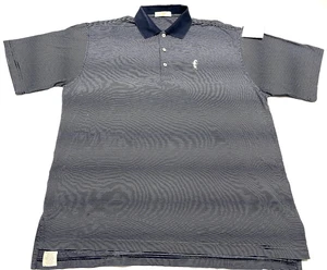 🔥PETER MILLAR GOLF HERREN GESTREIFTES POLO KURZARM FARBE MARINEBLAU/WEISS MEDIUM - Bild 1 von 14