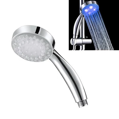 LED Farbwechsel Duschkopf Hochdruck Handbrause LED Duschkopf ohne Batterien - Bild 1 von 4