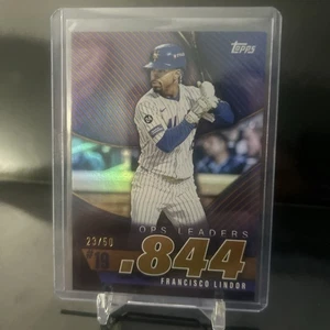 2025 Topps Serie 2 - Ops Best Francisco Lindor #OPS-19 Lámina de Oro/50 - Imagen 1 de 2