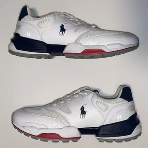 Polo Ralph Lauren Men's Jogger Color-Blocked Sneakers US 12 Red White & Blue - Picture 1 of 15