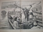 A Yachting Cruise Becalmed W H Overend 1880 large old print