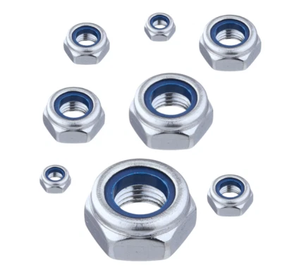 Selbstsichernde Muttern Edelstahl Sechskant Stoppmuttern DIN 985 A2 rostfrei - Bild 1 von 2