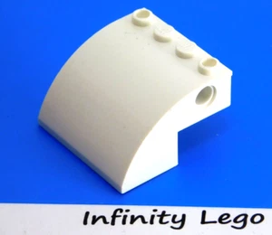 2 LEGO White Curved Panel 4x4x2 with Holes Arctic (61487) - 2 Pieces - Bild 1 von 1