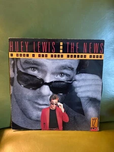 Huey Lewis And The News – I Want A New Drug  12" VINYL SINGLE VG+ Picture Sleeve - Picture 1 of 3