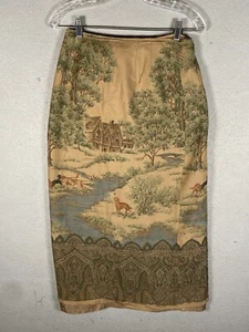 Vintage Lauren Ralph Lauren Women’s Western Dog Country Style Wrap Skirt Size 4 - Picture 1 of 12
