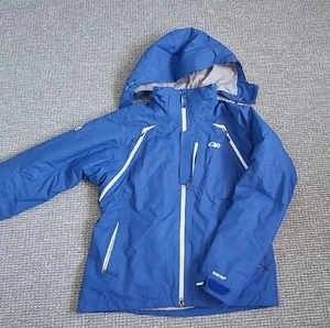 VGC Womens outdoor research OR Ski Jacket Gore Tex with RECCO size L Large blue - Picture 1 of 7