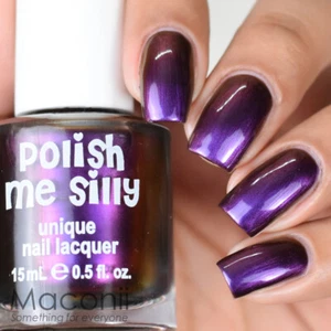Polish Me Silly - Vixen - Purple Pink Green Golden Duo Chrome Shift Nail Polish - Picture 1 of 6