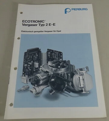Manual Pierburg Ecotronic Carburador Tipo 2 E-E Para Opel Fecha 02/1990 - Imagen 1 de 2