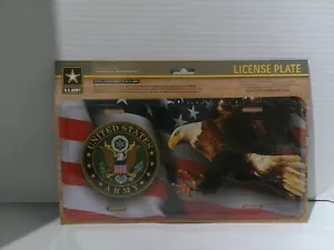 Placa de licencia de metal Country Side Products/EE. UU. Ejército - Imagen 1 de 2