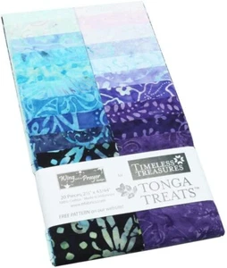 Timeless Treasures Batik Tonga Treats - Fantasy - (20) 2.5" Fabric Strip - Picture 1 of 1