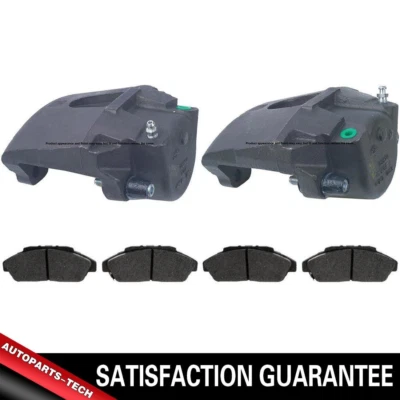 Juego de pinzas de freno delanteras y pastillas de freno de cerámica para Dodge Dakota 2002 2001 2000 Foto 1 de 4