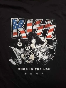 Men's Kiss Rock n Roll Paul Stanley Gene Ace Vinnie Peter Shirt USA LARGE NEW - Picture 1 of 5