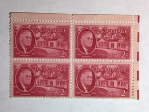 US 2 Cent Franklin D. Roosevelt, 1945, Block Of 4, Scott #931, MNG/FVF. - Picture 1 of 1