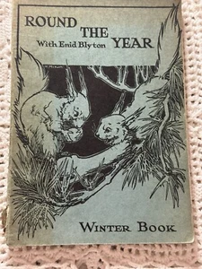 Round The Year With Enid Blyton Winter Book Vintage Paperback Evans Brothers - Picture 1 of 12