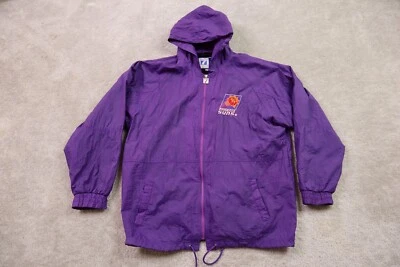 Phoenix Suns Logo 7 Jacket Mens Large Vintage 90s Full Zip Hooded Purple - Image 1 of 4