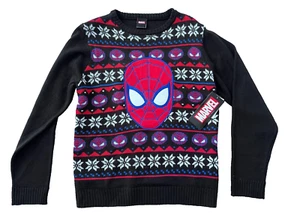Marvel Boys Spiderman Snowflakes Sweater XL ( 14-16 ) - Picture 1 of 2