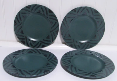 Pfaltzgraff  Solstice Green  8" Salad Plates  Set of 4   USA - Image 1 of 3