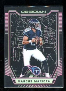 Panini Obsidian Marcus Mariota #55 2018 grabado rosa 71/75 Titans Y2693 - Imagen 1 de 2