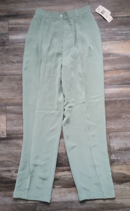 Vintage Jones New York Hose 100 % Seide neu mit Etikett Bündchen Plissee hellgrün Damen 10 - Bild 1 von 10