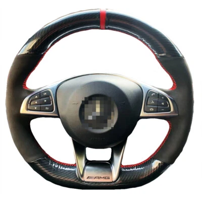 Steering Wheel Cover for Mercedes Benz A45 AMG C43 63 AMG CLA 45 CLS 63 AMG 2015 - Изображение 1 из 4