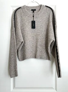NWT Rag & Bone Ingrid Chunky Wool Crewneck Sweater in Oat Size S $465. - Picture 1 of 6