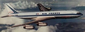 Air France Boeing 707 Intercontinental RPPC Jet Airplane Postcard Real Photo - Picture 1 of 1