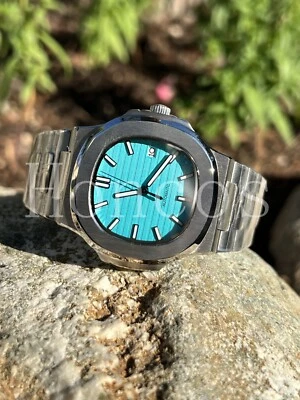 Reloj Hecho a Medida Estilo Nautilus con Movimiento Automático NH35 SKX Esfera Azul 5711 - Imagen 1 de 4