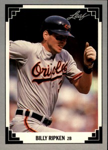 1991 Leaf Baltimore Orioles Baseball Card #7 Billy Ripken