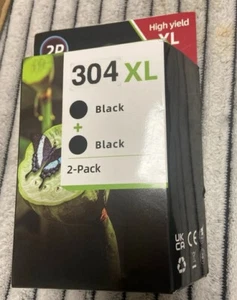 COMPATIBLE HP 304 304XL BLACK + BLACK Deskjet 2630 3720 2600 2620 Envy 5030 - Picture 1 of 1