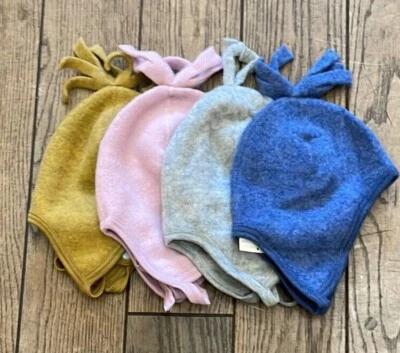 Engel Natur Mütze für Babys und Kinder : Wolle Fleece verschieden Farben& Größen