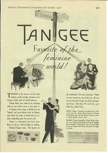 1928 Tangee Lipstick Vintage Print Ad Favorite of the Feminine World Roaring 20s - Picture 1 of 1