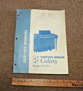 VINTAGE FARFISA ORGAN GALAXY GY/113 SERVICE MANUAL, 28 PAGES - Picture 1 of 9