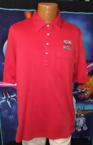 Men's Indiana Hoosiers Bob Knight XL Polo Facsimile Signed Ncaa Basketball Vtg - Picture 1 of 12