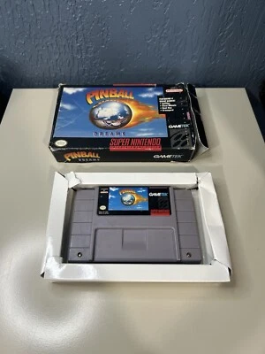 SNES Super Nintendo Pinball Dreams Game And Box - Image 1 of 4