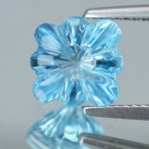 Piedra preciosa suelta de Brasil talla elegante topacio azul suizo natural brillante de 3,32 quilates - Imagen 1 de 6