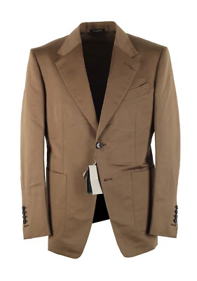 Abrigo deportivo Tom Ford Shelton marrón talla 48/38R EE. UU. Chaqueta de seda de algodón Bl... Foto 1 de 4
