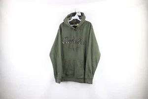 Vintage Cabelas Mens Medium Distressed Spell Out Camouflage Hoodie Sweatshirt - Picture 1 of 11