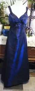 Jim Hjelm blue taffeta bridesmaids evening long dress 10 - Picture 1 of 4
