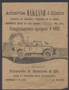 Folleto para automóviles Oakland GM Publicidad 1923 - Imagen 1 de 1
