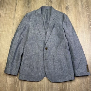 J Crew Thompson Blazer Size 36s Blue Linen Sport Coat Unstructured Jacket NWT - Picture 1 of 13