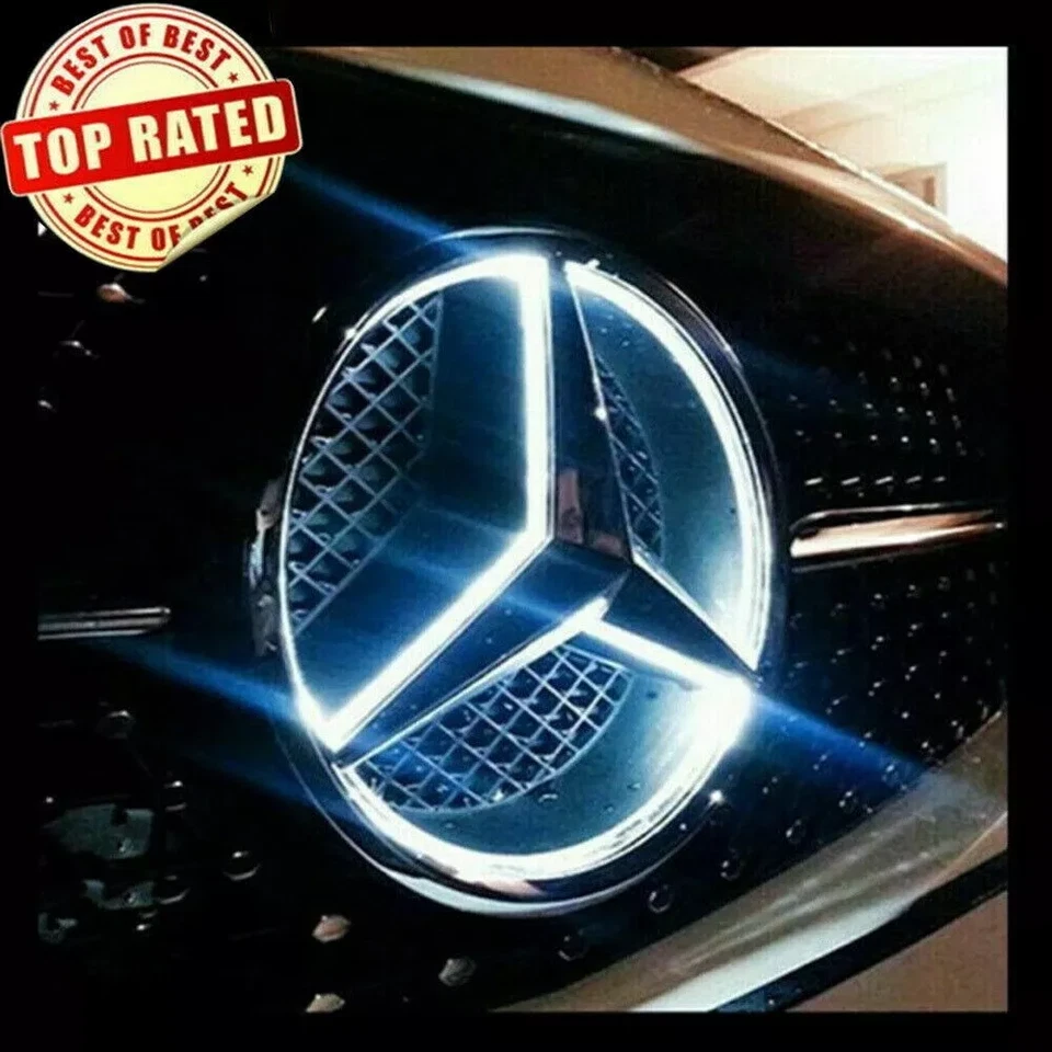 Front Grill LED Star Emblem For Mercedes Benz Illuminated Star Badge 2011-2018 - Imagem 1 de 4