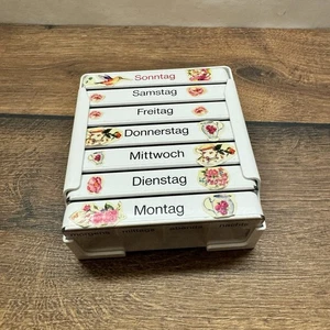 Tablettenbox 7 Tage Vintage Deko Pill Organizer - Bild 1 von 3