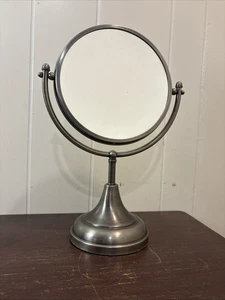 Tabletop Makeup Mirror, Double-Sided, 10"L x 6"W x 15”H Antique - Picture 1 of 7