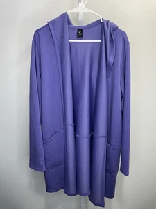 Skechers Damen Strickjacke lila vorne offen, mit Kapuze, Größe XL.  1S - Bild 1 von 5