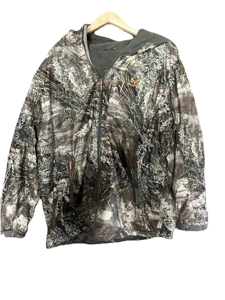 Real Tree Jacket Edge Scent Factor Camo Hunting Full Zip Hooded Mens XXL (Flaws) - Image 1 of 4