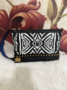 MCM Studded Funky Zebra Clutch - Picture 1 of 12