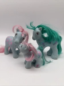 Vintage My Little Pony G1 Loving Family Mommy Daddy Baby Bro Sweet Celebrations! - Bild 1 von 9